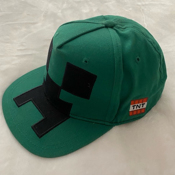 Minecraft Jinx Mojang Creeper Face Youth Baseball Hat - Picture 2 of 3
